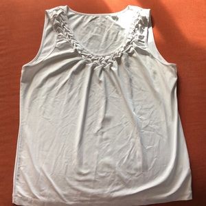 Chico’s White Detailed Tank Top